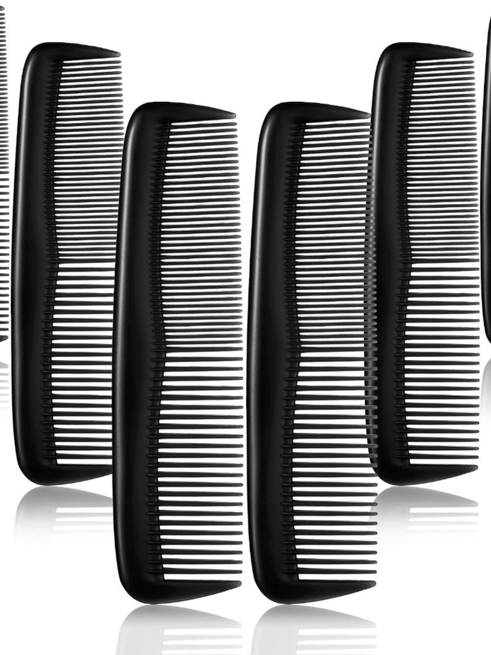 12 Pieces Pocket , Fine Tooth Combs, Black